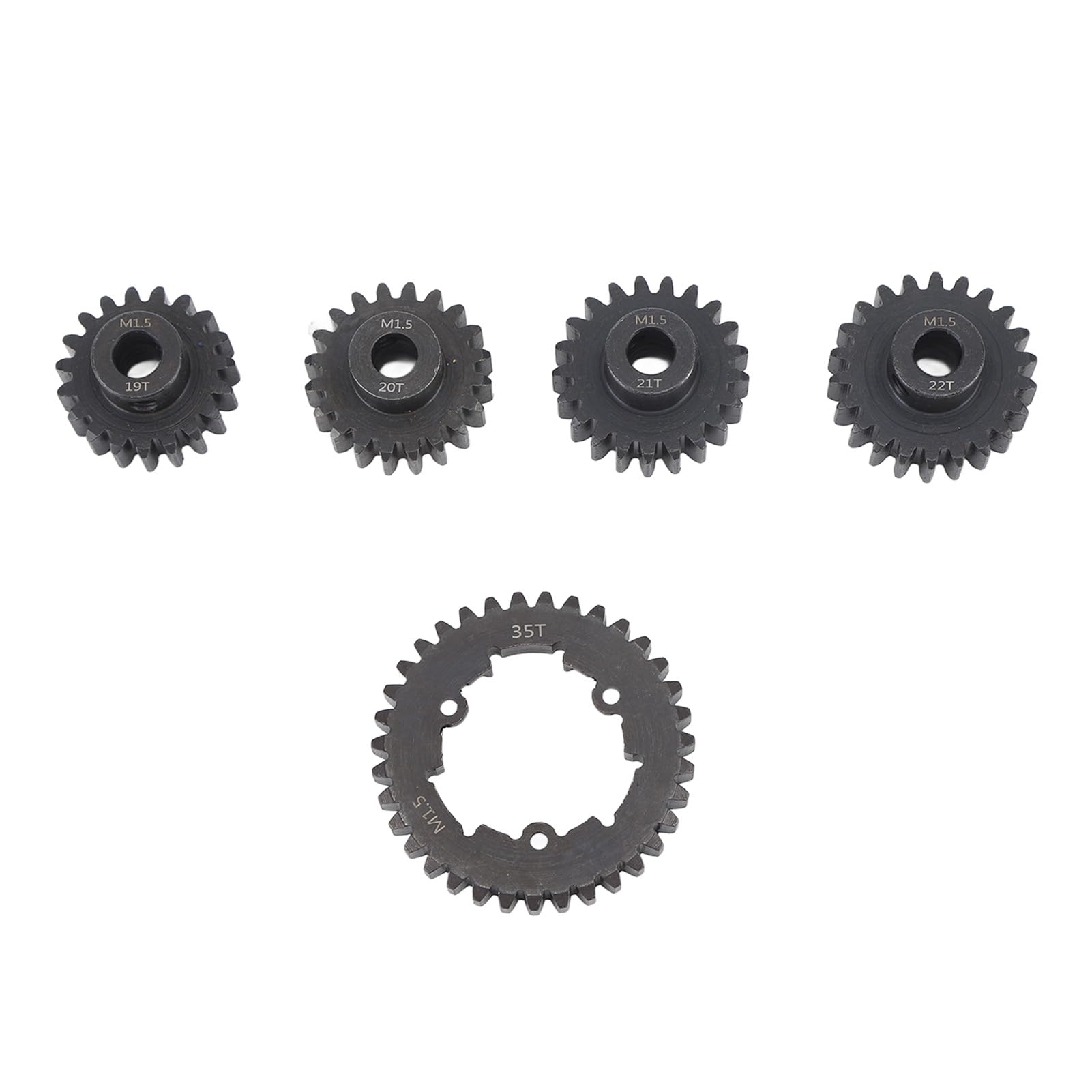 Zestaw zębatek zębatych M1.5 stal 35T zębatka czołowa 19T 20T 21T 22T przekładnia zębata do TRAXXAS 1/5 6S, 8S zdalnie sterowany pojazd czarny