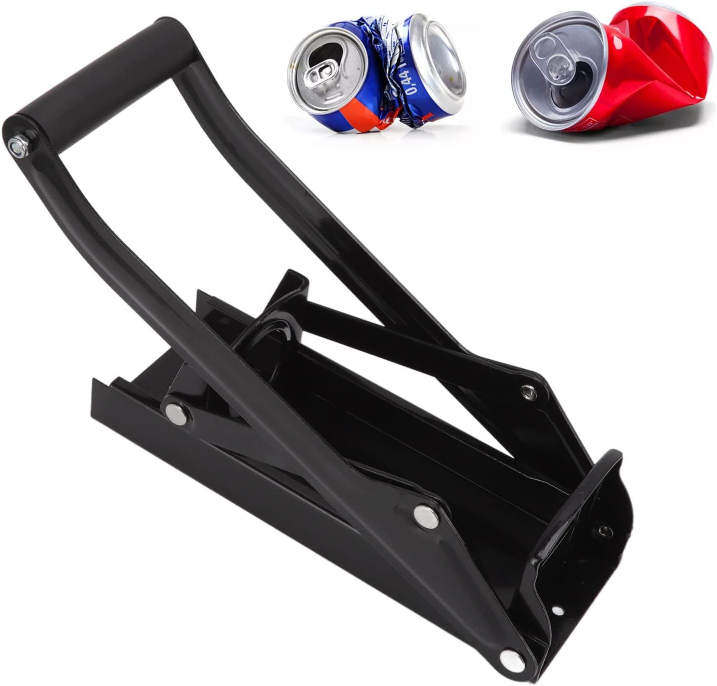 Heavy Duty Wall Mounted Smasher, Can Crusher for Recycling, Red - Space Saving, Multi Purpose, Durable Tungsten Alloy (Black)