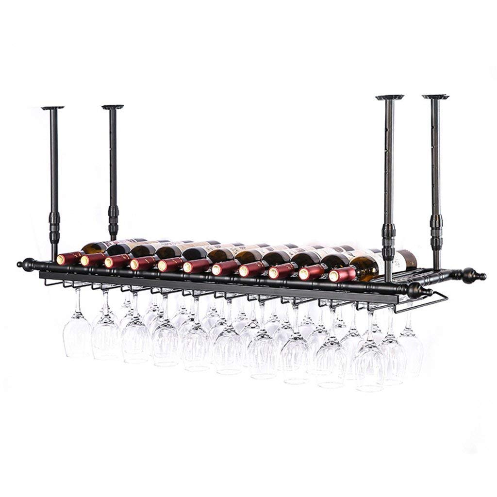 Casier à vin de rangement de cuisine rétro métal pour bouteilles 120x30 cm