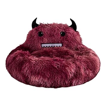Indy Mall Soft Pet Bed Sofa Comfy for Puppy Small Medium Large Dogs 70cm Wine Red