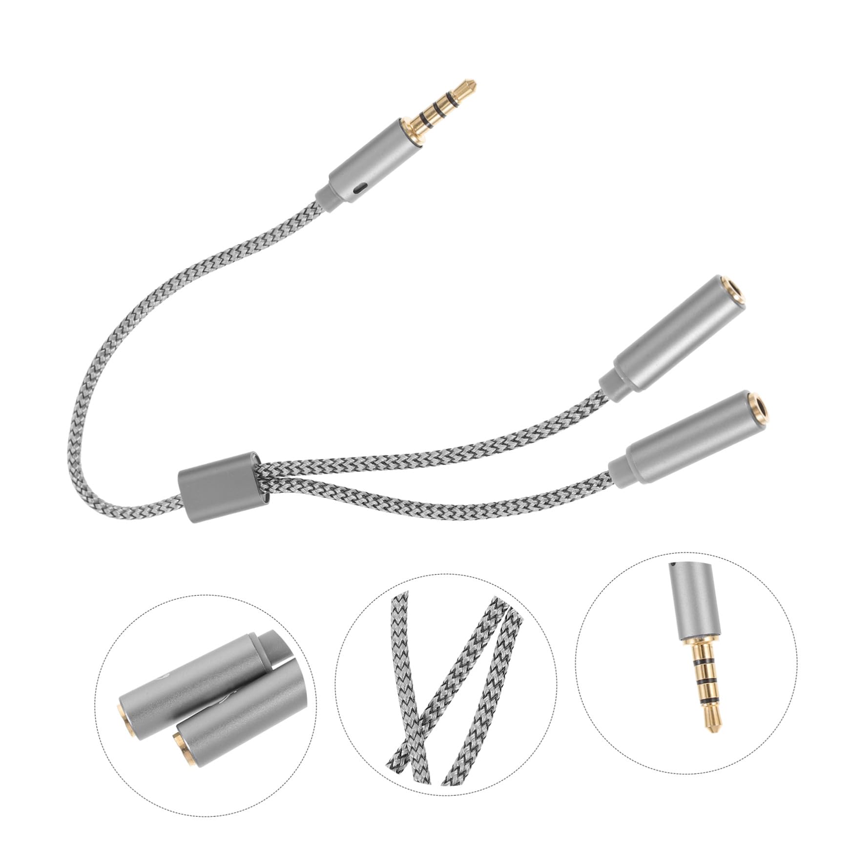SHINEOFI Cable Adaptador para Auriculares Y Micrófono 12 Unidades Divisor De Auriculares Y Micrófono Extensión Estéreo Divisor De De 35 Mm De Audio