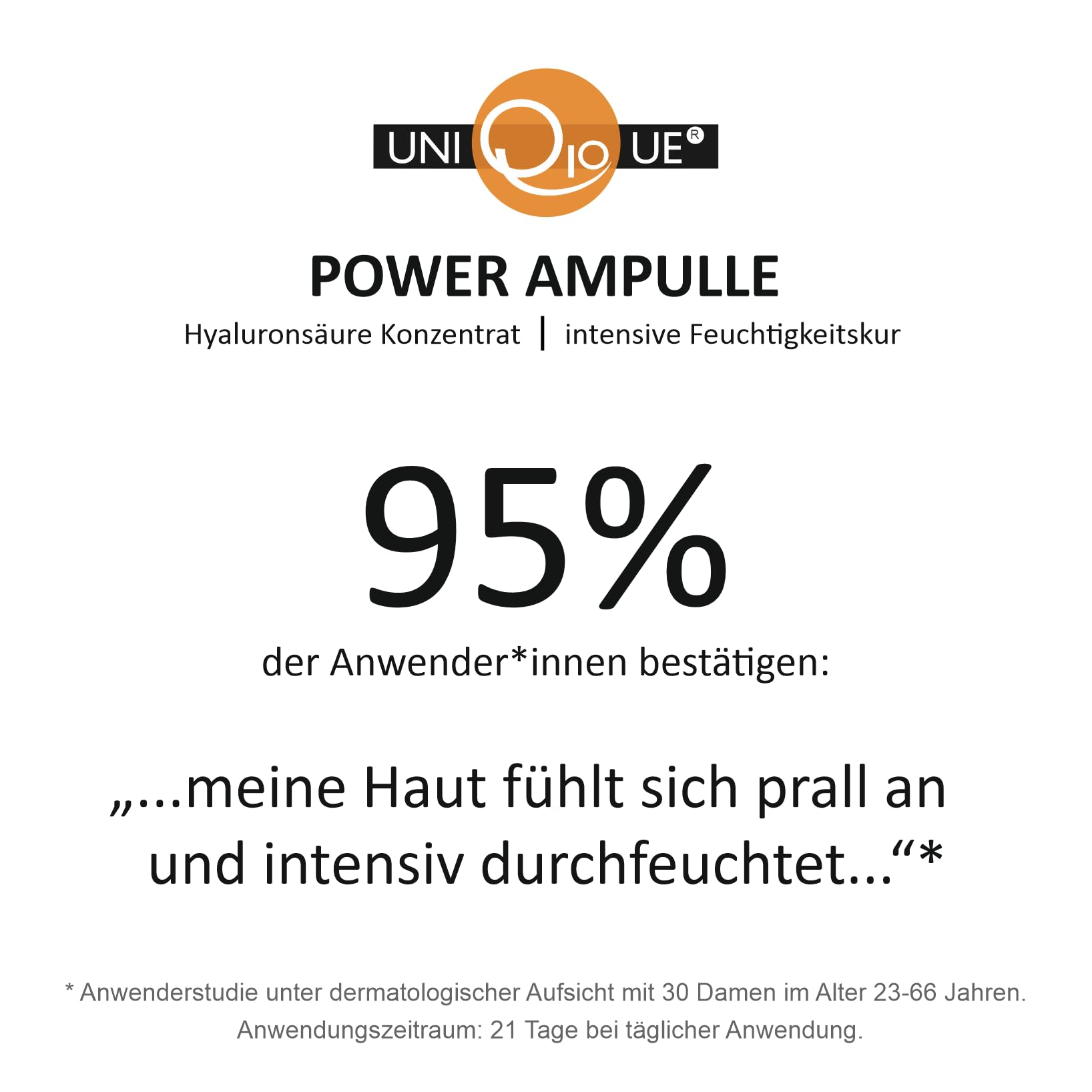 Q10 Power Ampulle – Hochdosiertes Anti-Aging Serum mit 2x Hyaluronsäure, Panthenol – Vegan, Bio, Feuchtigkeits-Booster für Gesicht & Dekolleté – Made in Germany, 100 ml