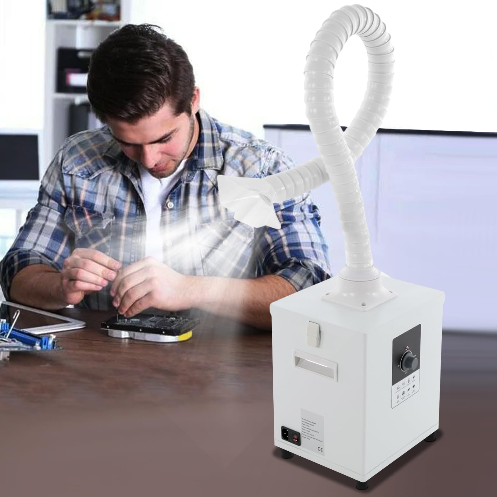 Lötrauchabsaugung Lötrauchabsorber 258m³ 150W geräuscharmes 3-stufiges Filtersystem für Lötstation Schweißarbeiten Rauchabsaugung