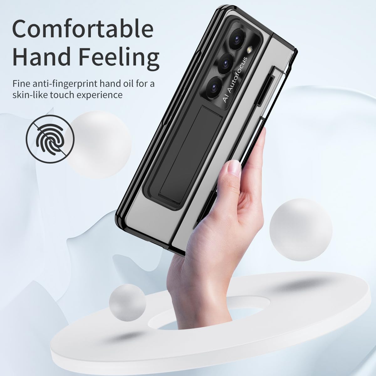 Funda para Samsung Galaxy Z Fold 6 con Protector de Pantalla, Negro