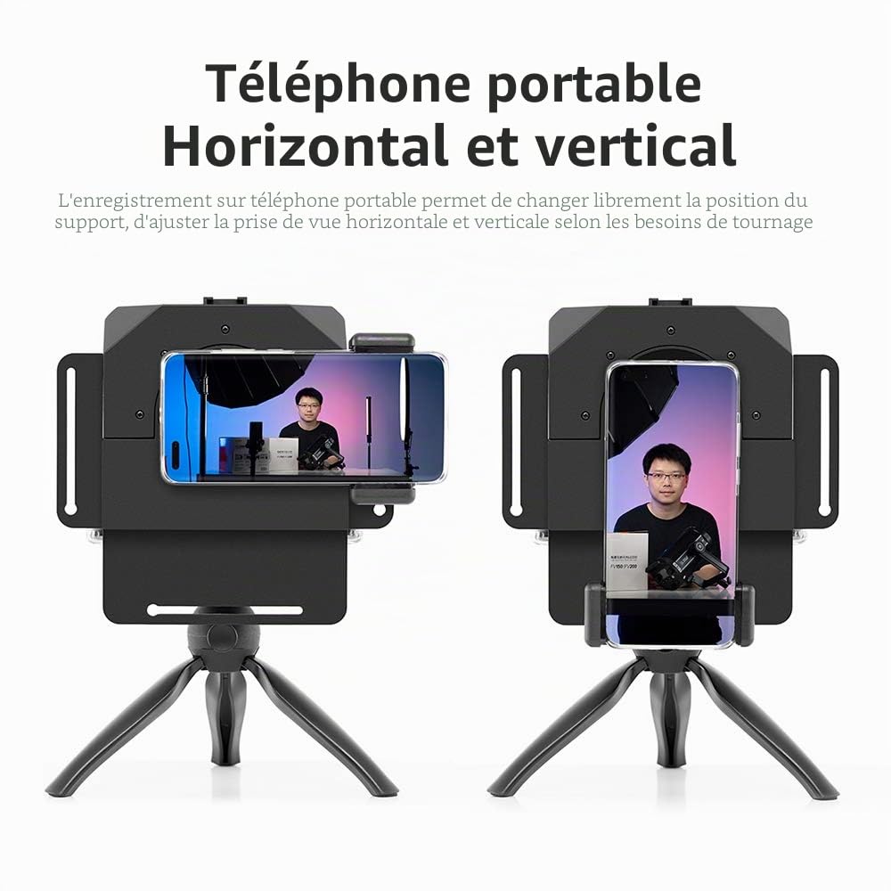 Téléprompteur portable avec télécommande pour téléphone et reflex numérique