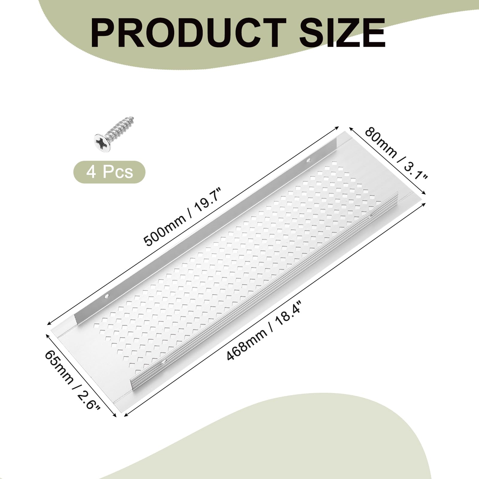 PATIKIL 20 x 3 Inch Door Air Vent Cover - Image 2