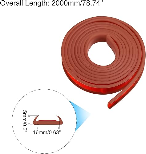 Miniatura 2 de uxcell Bandas de borde de muebles en forma de U, borde flexible autoadhesivo de 6.6 ft, protectores de borde TPE de 0.197 x 0.630 in para gabinetes