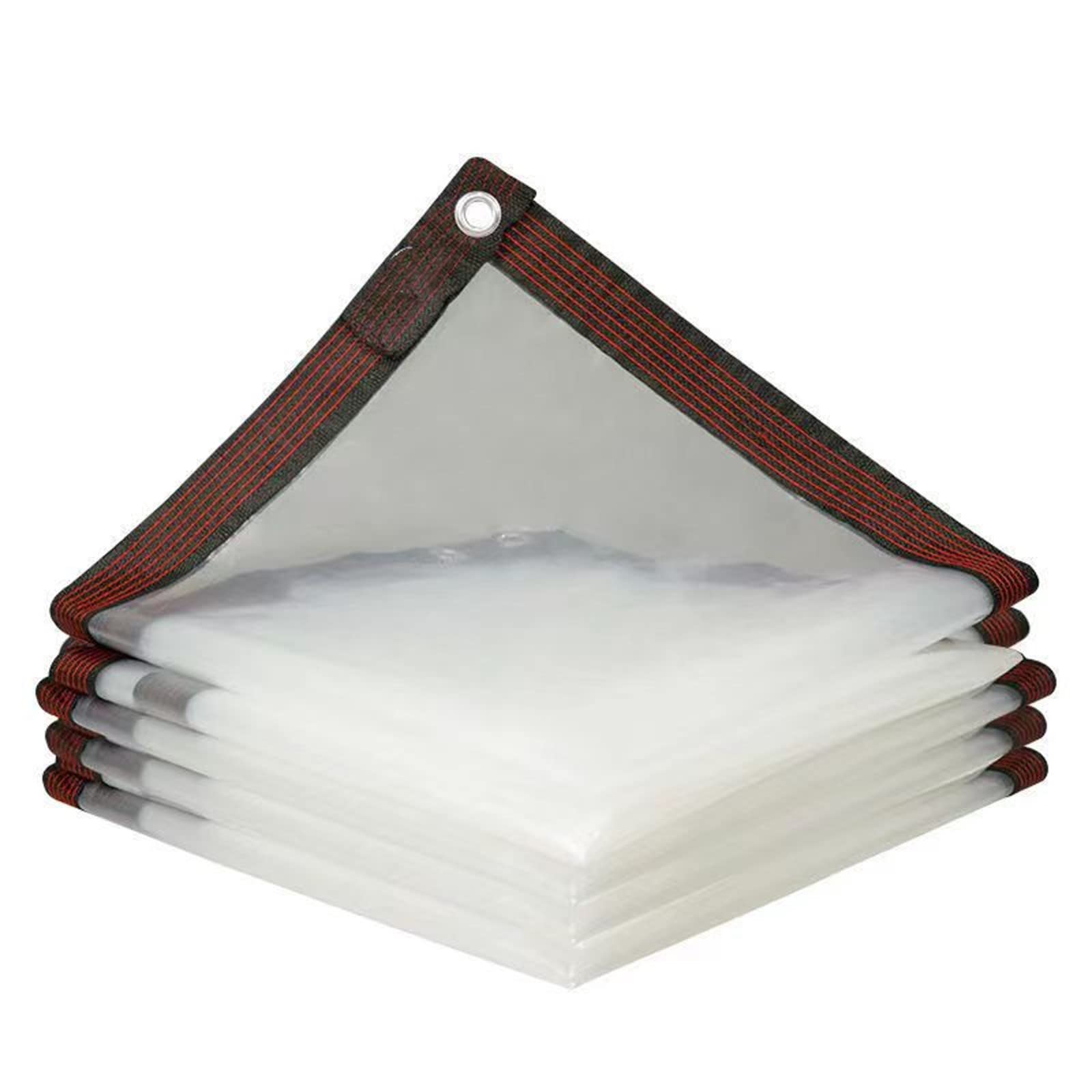 Heavy Du - Lona impermeable de 5 m x 6 m, lona de polietileno transparente, cubierta plegable para jardín, impermeable y anticongelante, para protección al aire libre y uso versátil
