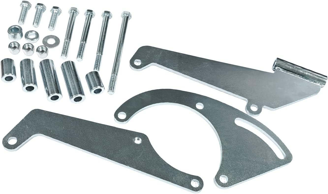 A/C Air Conditioning Compressor Mounting Bracket Fits for Small Block Chevy SBC LWP Long Water Pump Driver Side 9919L, 119L