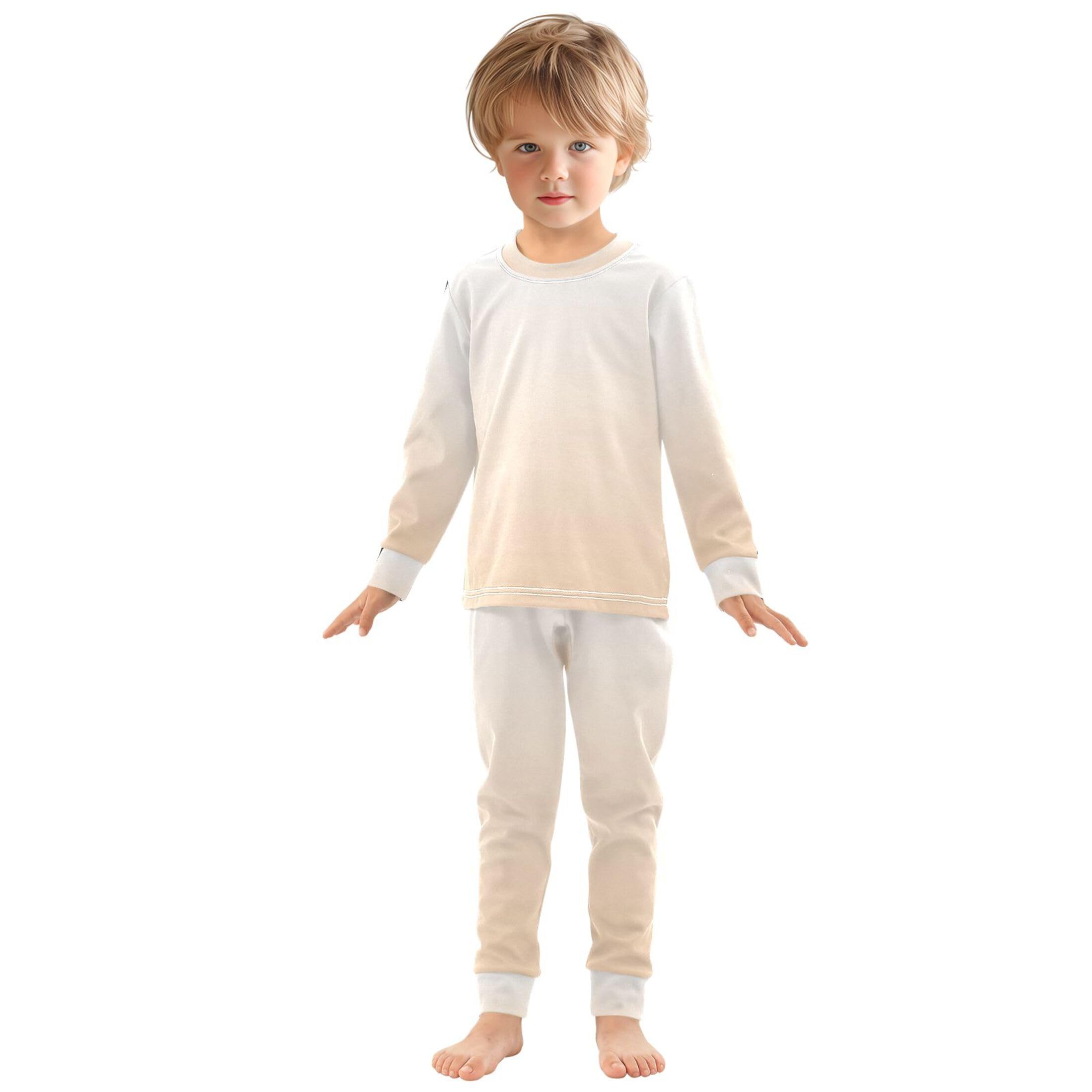 Gradient Peach Puff Long Sleeve Pajamas Set Sleepwear Jammies 2pcs Set Pjs Gradient Peach Puff