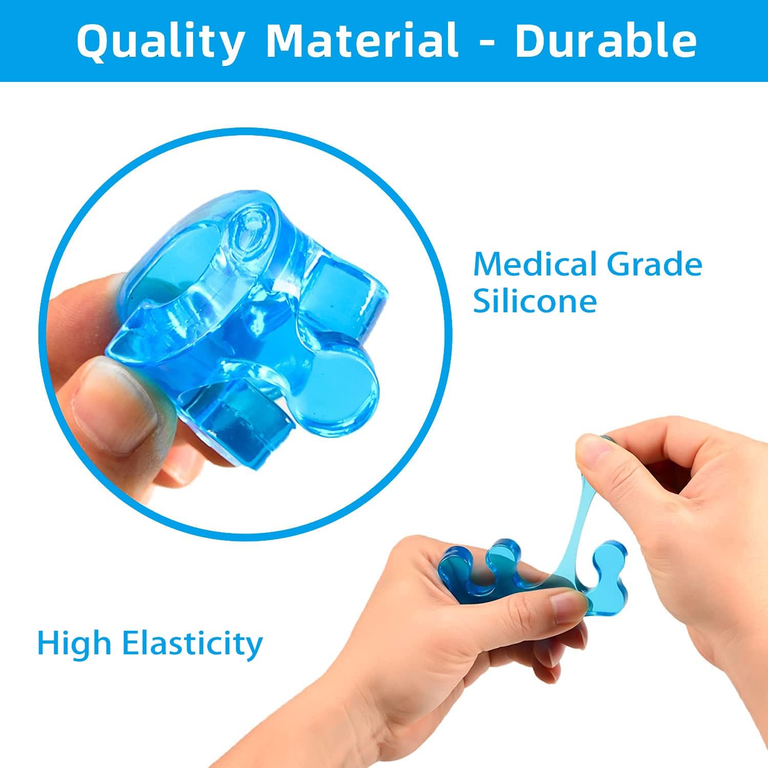 Gel Toe Separators, 4 Pack, Toe Spacers for Bunions and Overlapping Toes, Foot Pain Relief, Pink and Blue