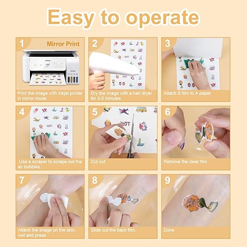 Miniatura 7 de St.patrick'sday - Papel de tatuaje temporal imprimible para impresora INKJET, 8.5 x 11 pulgadas, 5 hojas de tatuajes impermeables personalizados