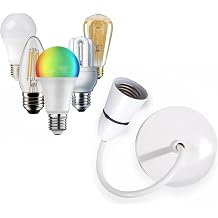 LORD C Ceiling Pendant E27 100W Heavy Duty Light Bulb Holder Light Fitting Set 6 150mm Lamp Hanging Light for Living Dining Room Bedroom Kitchen Supplies Home 1PC White [Energy Class A+++]