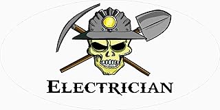 3 - Electrician Coal Miner Skull 1 1/2