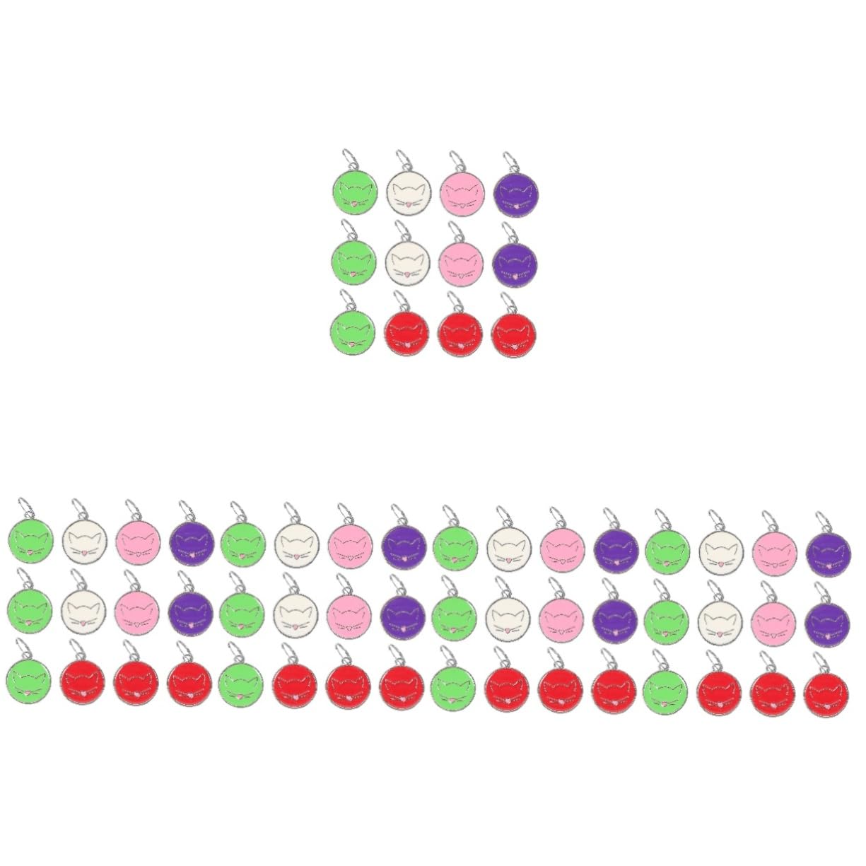 HEMOTON Etiquetas Para Mascotas Inoxidable Etiquetas De Identificación Grabadas Para Gatos Accesorios De Collar Para Mascotas Color Aleatorio Y 12 Piezas X 5
