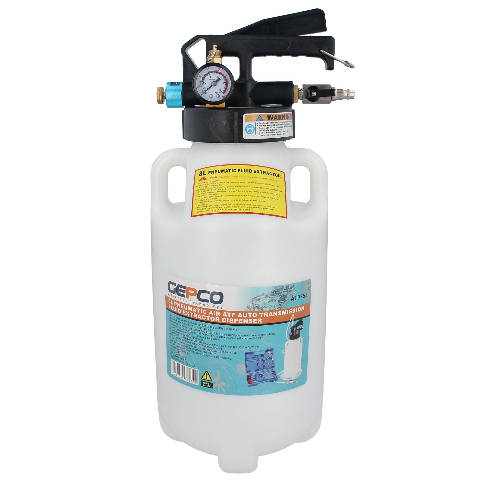 GEPCO Getriebeöl Befüllgerät Öleinfüllgerät Handpumpe 8L mit 13 Adapter Ölwechsel ompatibel mit VW Audi Mercedes Porsche VAG für DSG CVT