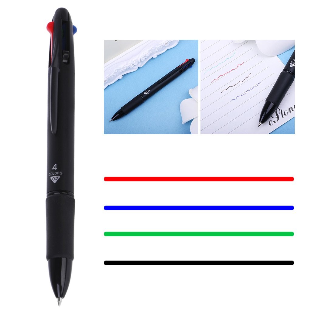 Multicolor 4 in 1 Ballpoint Pen 0 7mm Red Green Blue Refill School Office Supply — view 6