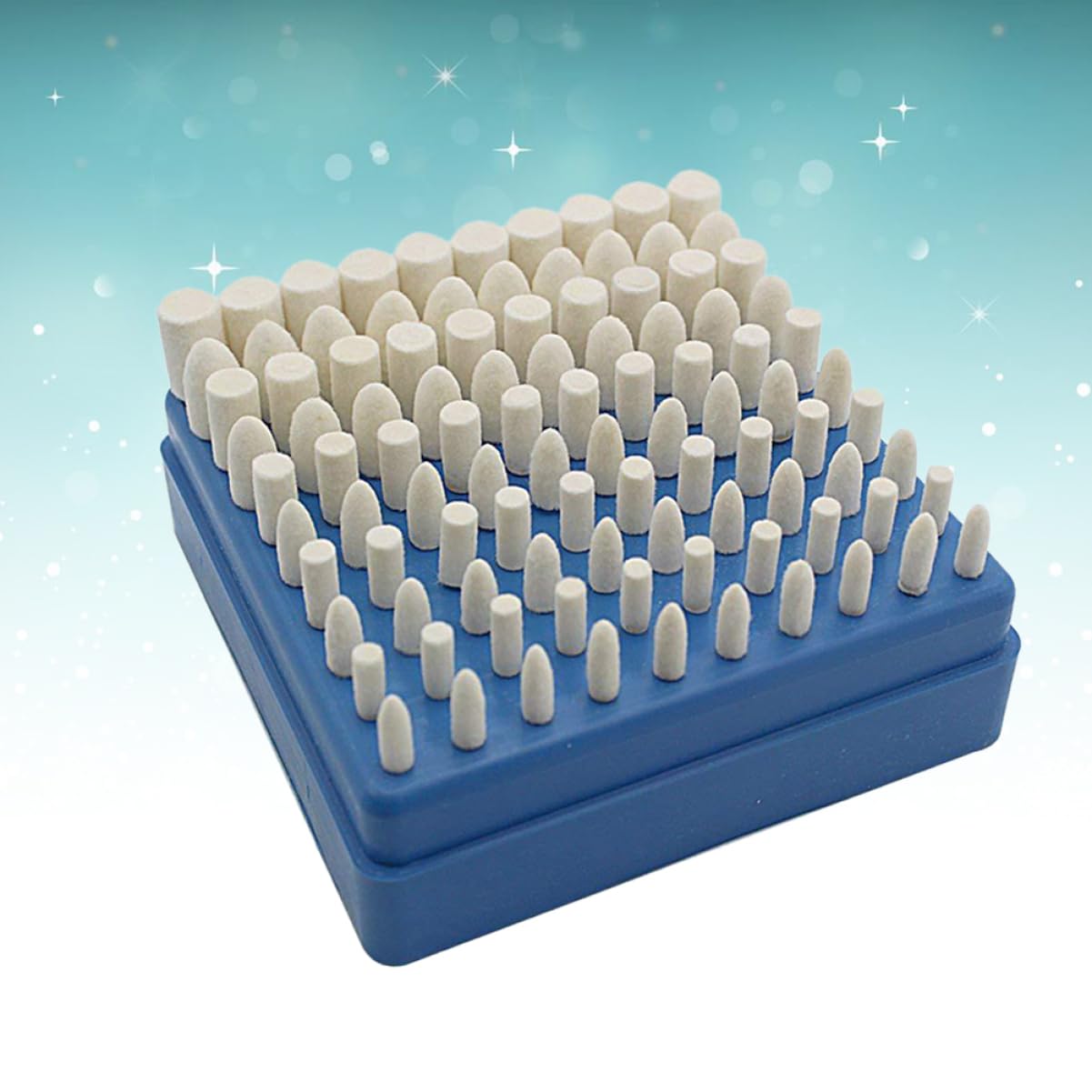 Cabilock Punti di Lucidatura in Lana per Utensili Rotanti Set da 100 Pezzi, Ruota per Lucidatura in Lana per Oggetti in Vetro e Gioielli Colore Casuale
