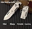 CEPLO Multipurpose Pocket Knife with Bottle Opener, Stainless Steel, Mini Folding Box Cutter, Foldable Keychain, for Vegetables and Fruits gallery image