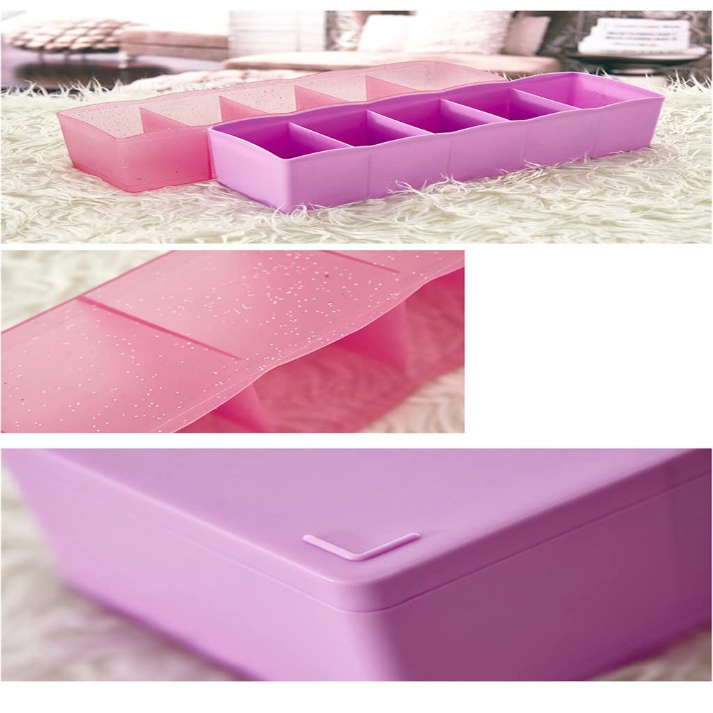 Organizzatore per cassetti a 5 Celle Scatola portaoggetti per Cucina Domestica per Biancheria Intima Reggiseno Divisore per Trucco Stoviglie Scatola portaoggetti Porta Abiti
