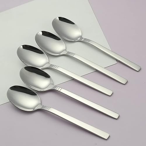 Miniatura 4 de Morcte Cucharas de postre de acero inoxidable, cucharadita de 12 piezas