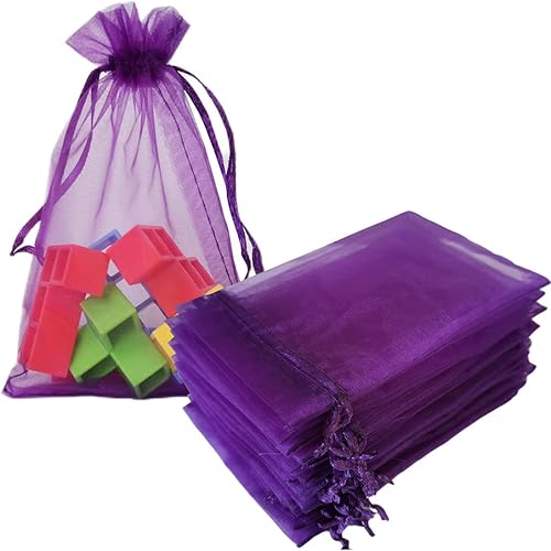 Vista 40 de 100 Pcs Gift Organza Bags 5x7 Inch Gold Drawstrings Sheer Fabric Pouch for Jewelry Baby Shower Christmas Party Favors Wedding Kids Men Teenage
