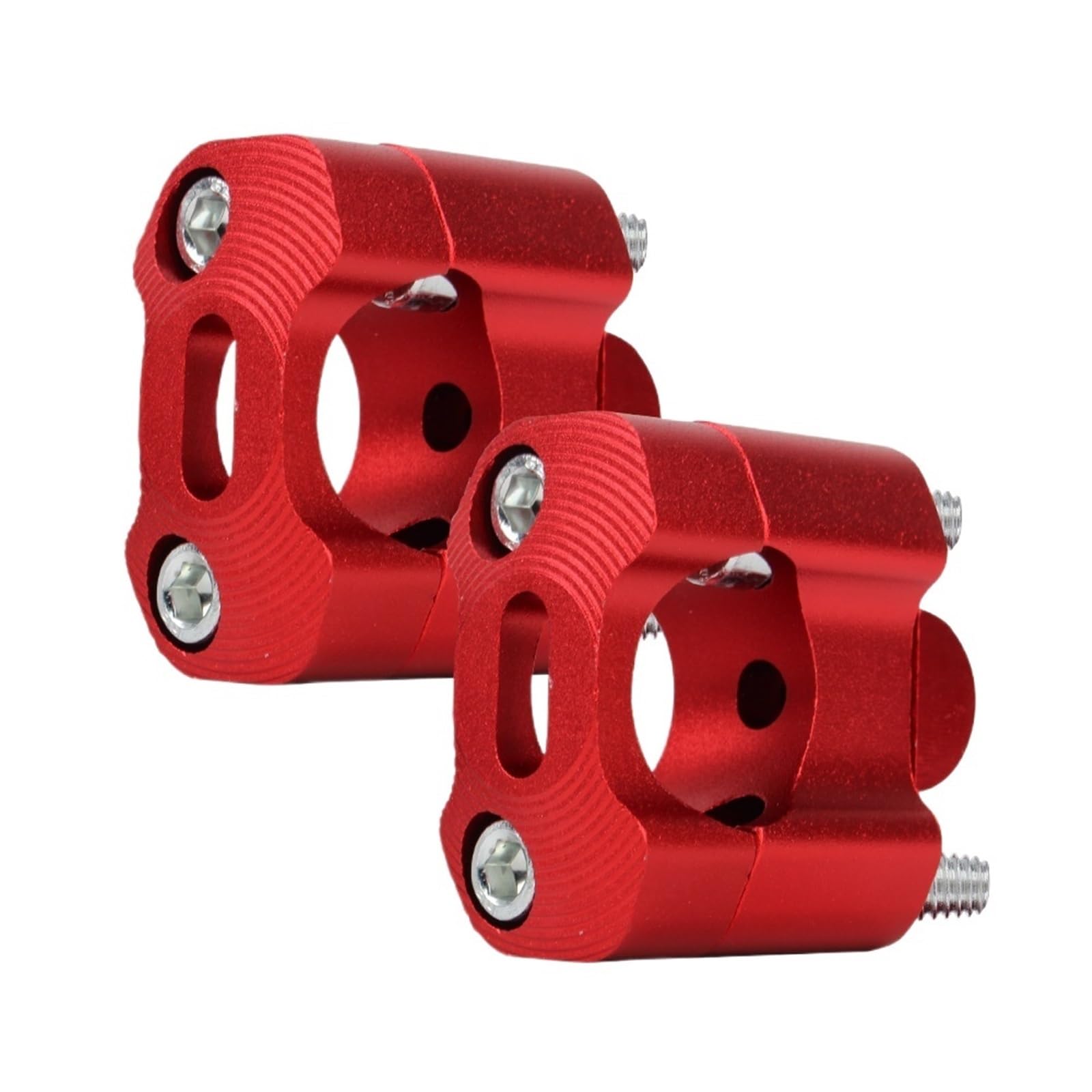 Dla Motocykli 7/8 "22mm 28mm 1 Para Zacisk Na Kierownicę Motocykla Motocykl Terenowy Zaciski Na Kierownicę Wsporniki Kierownicy Adapter Riser zacisk(RED 22-28)