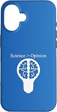 Science Over Opinion Brain Lightbulb Graphic Case for iPhone 16