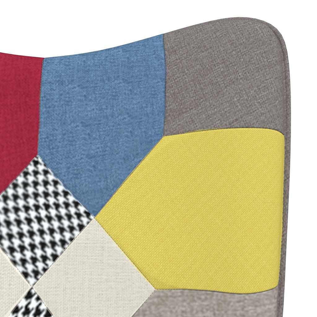 Genérico Silla de relajación con reposapiés Tela Patchwork,Mobiliario,Sillas,Sillones,328184