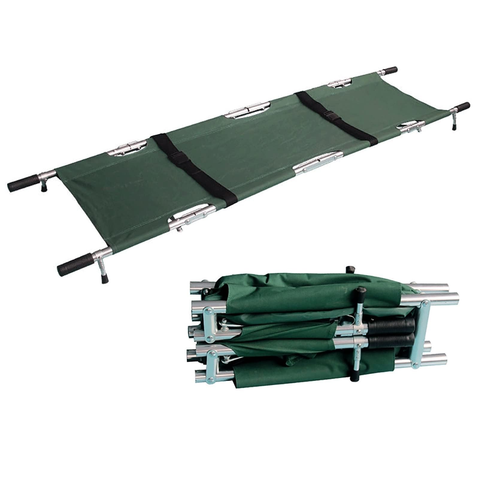 SGKOMN Portable Stretcher Patient, Transport Stretcher Aluminum Alloy Flat Stretcher Multifunctional Fire Emergency Medical Stretcher, for Hospital, Clinic, Home, Ambulance Stretcher