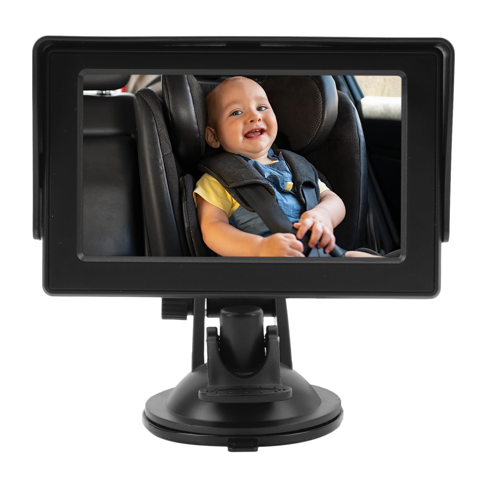 Generic Kamera Samochodowa dla Dziecka Skierowana Tyłem do Kierunku Jazdy Monitor 4,3 Cala z Szerokim Kątem Widzenia Wtyczka USB Zapewniająca Bezpieczeństwo Noworodka (Kamera Z 2 Światłami)