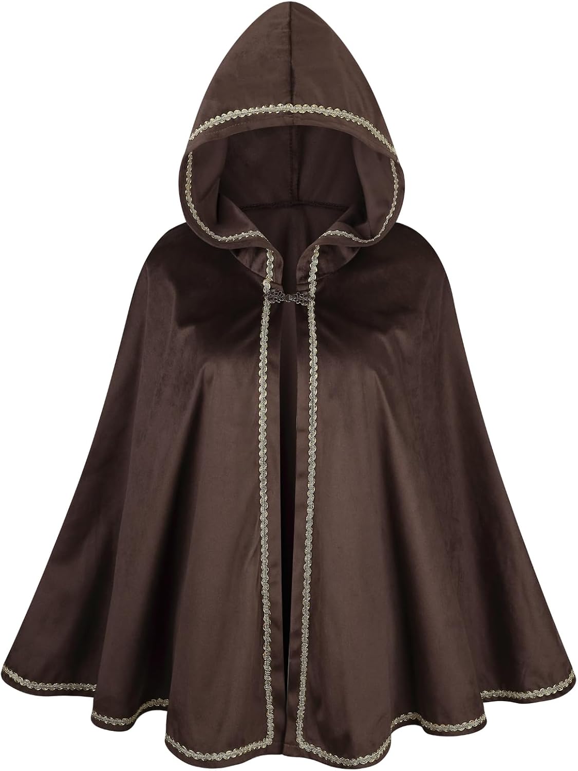 LMYOVE Women Hooded Cape Medieval Renaissance Cloak Costume Accessory for Halloween Christmas Ren Faire Cosplay Party