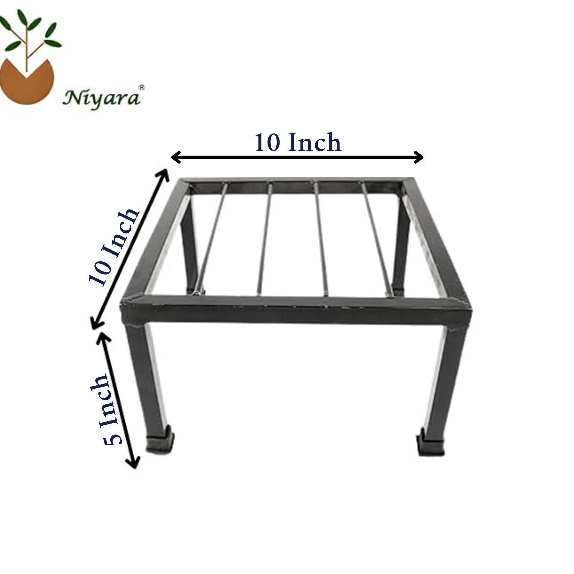 Niyara || Metal Planter Stand || Plant Stand for Pots|| Outdoor Plant Stand for Home Balcony Garden etc (Set of 2) 4