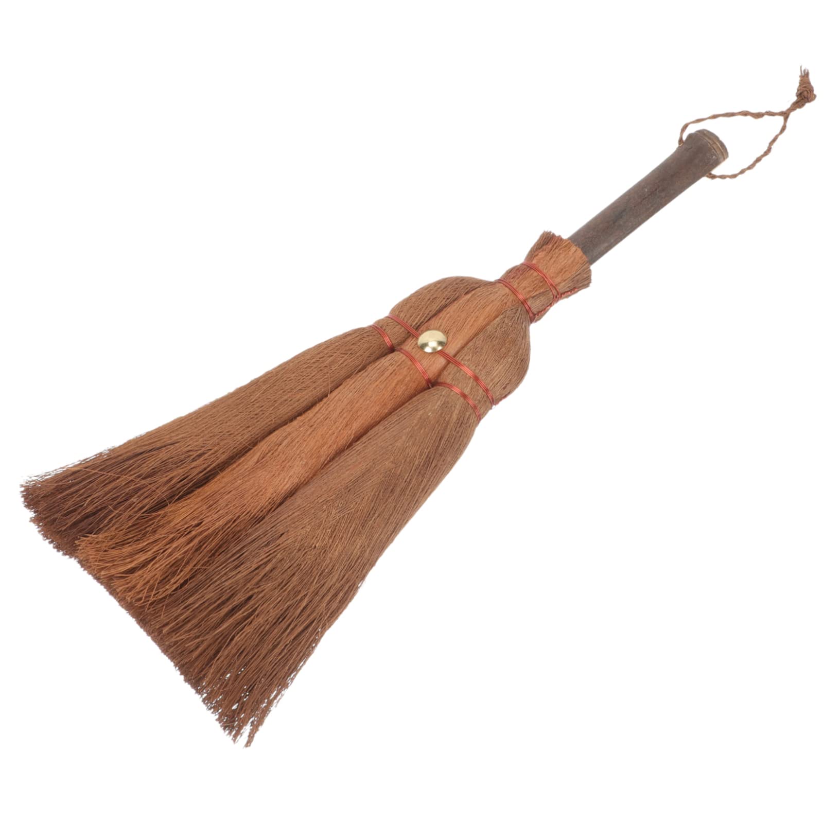 GOOHOCHY Small Dust Brush Broom Natural Bristle for Home Duster Cleaning Household Hand Broom Short Handle