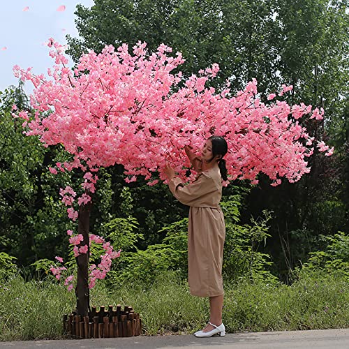 Cerisier japonais artificiel rose de 1,5x1 m pour décoration de salon et mur de mariage