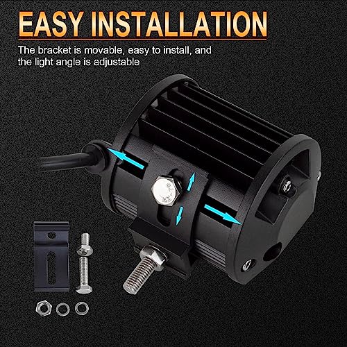 Faro trabajo LED de 4 pulgadas para iluminar rutas nocturnas de quad 4