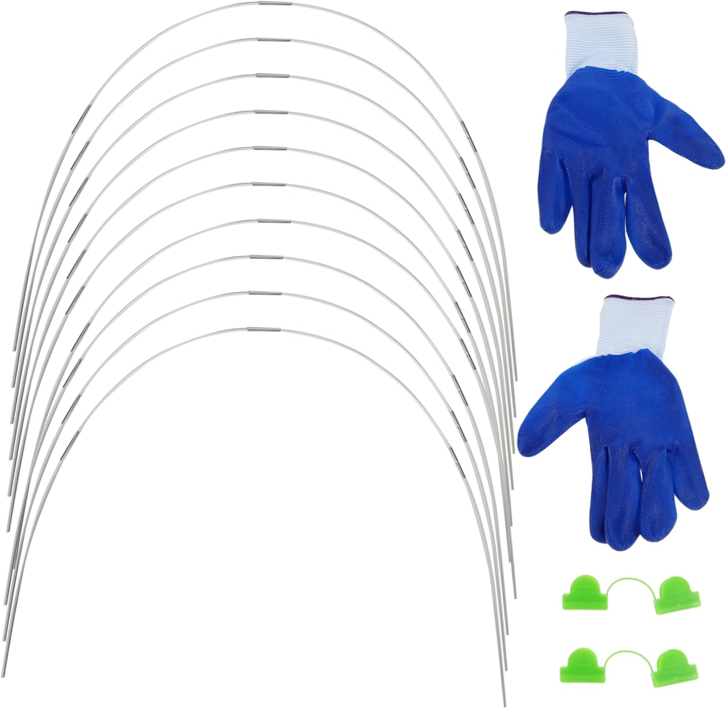 1Set Garden Hoops Flexible Fiberglass Plant Support Frame for Raised Beds Greenhouse Hoops for Outdoor Gardening Durable and Sturdy Design for Healthy Plant Growth