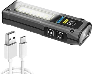 Outdoor LED Flashlight, High Lumen LED Flashlight, Rechargeable Outdoor Flashlight, Type-C Fast Charge, Multifunctional Light Source Flashlight for Hikers Climbers Campers