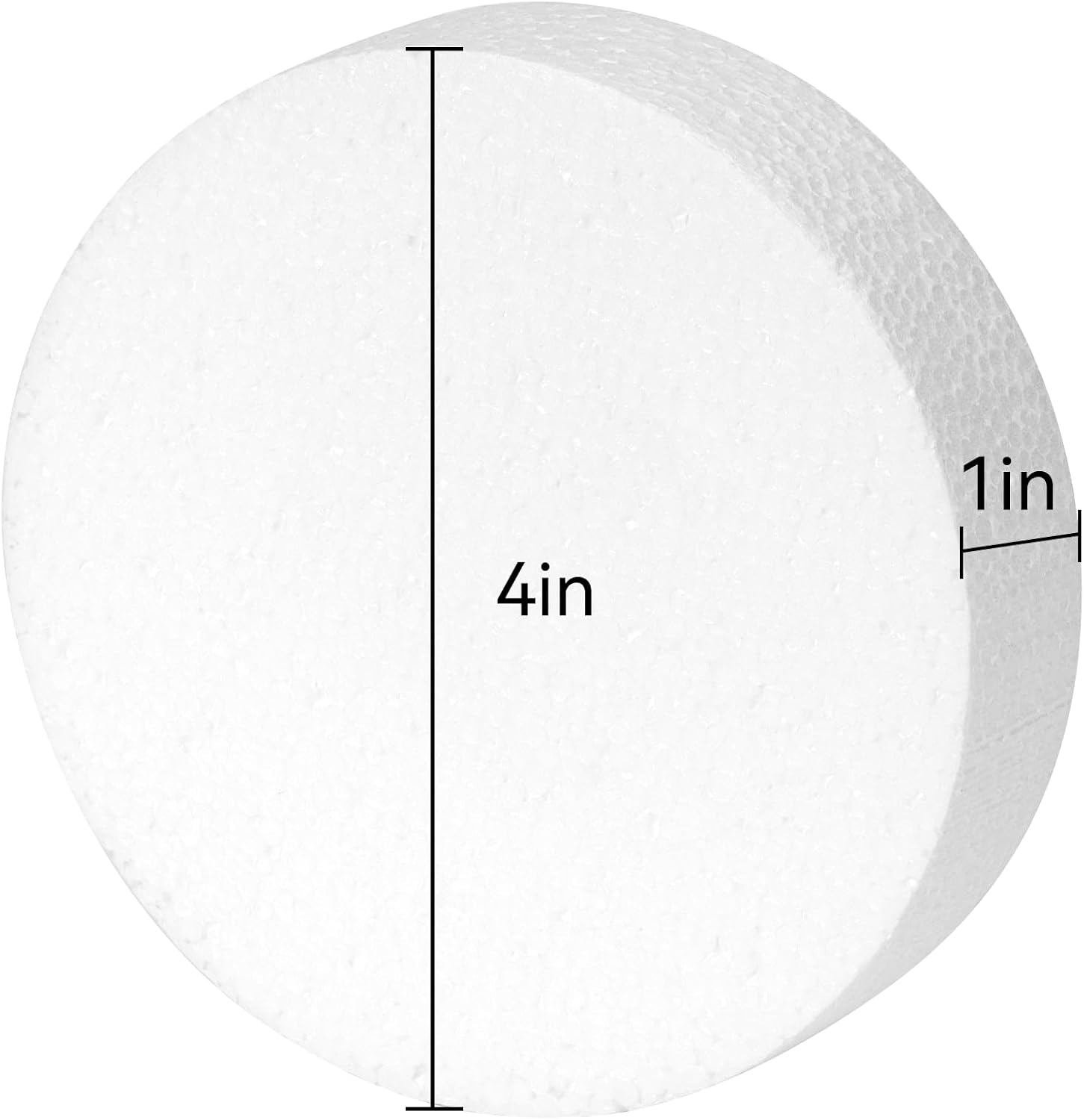 Crafare Round Foam Circles 4 Inch 32 Pack Polystyrene Foam Discs 1 Inch Thick for DIY Cake Photo Props and Crafts Modeling Projects Holiday Sculpture Candy Party Decorations