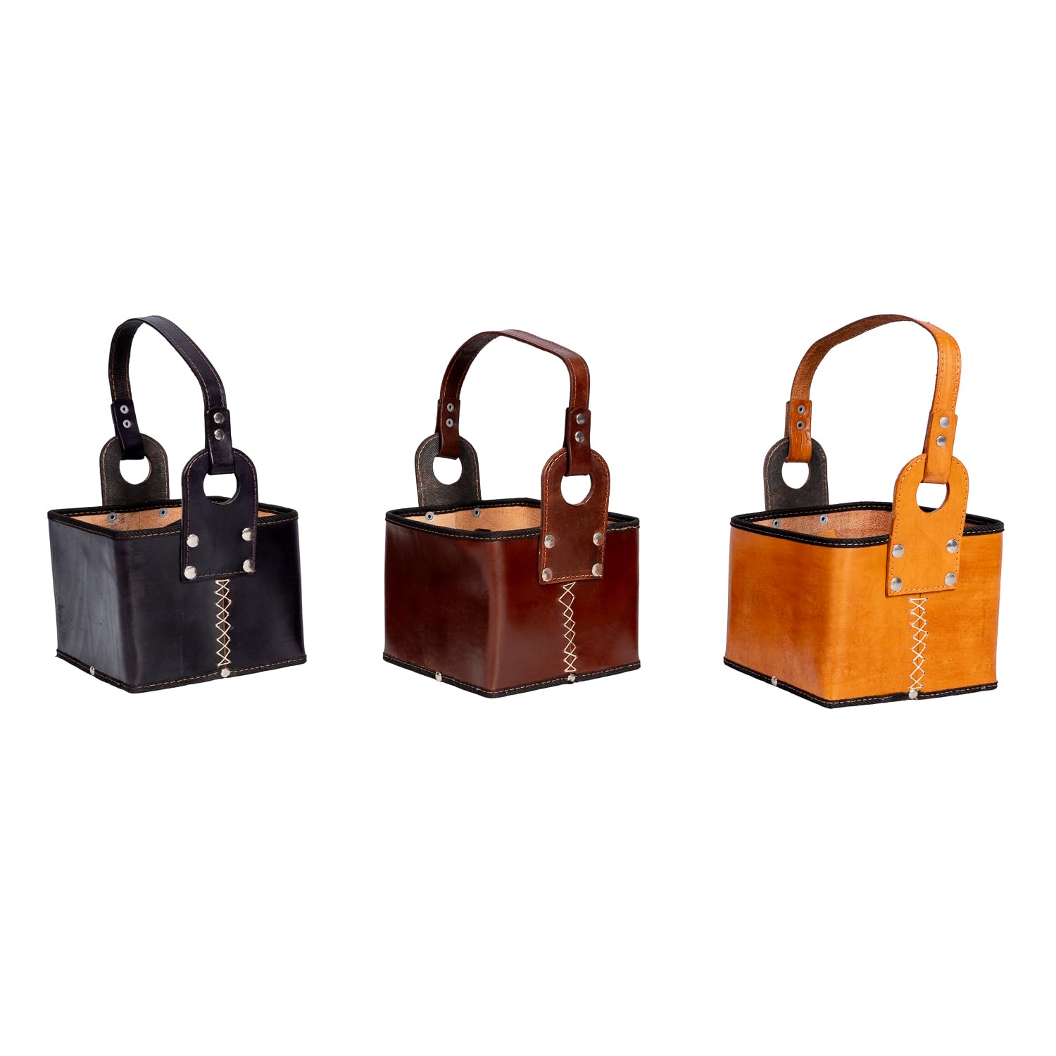 Porta Termo Cuadrado Mate Yerba Azucar Cartera Bolso Matero Picnic Eco Cuero (negro)