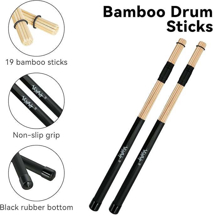 Set de Escobillas para Batería y Percusión 3 Piezas con Bolsa miniatura 5