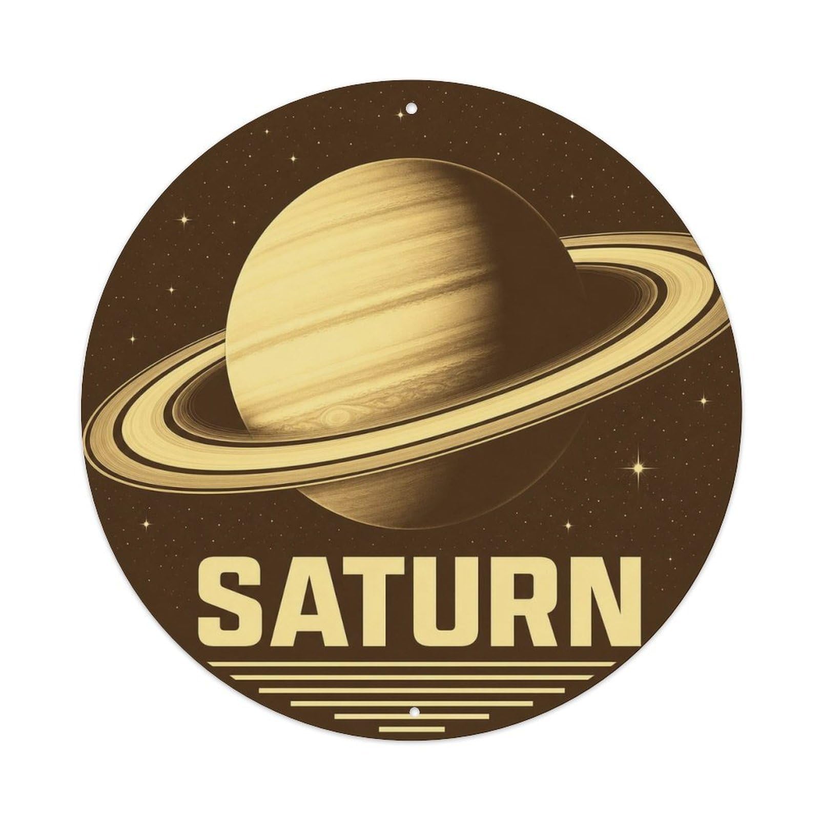 Astronomy Saturn Ringed Planet Solar System Universe Metal Tin Sign