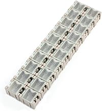 Aexit Organizador de caixa de armazenamento de componentes eletrônicos SMD Rosy Brown SMT 20 grades