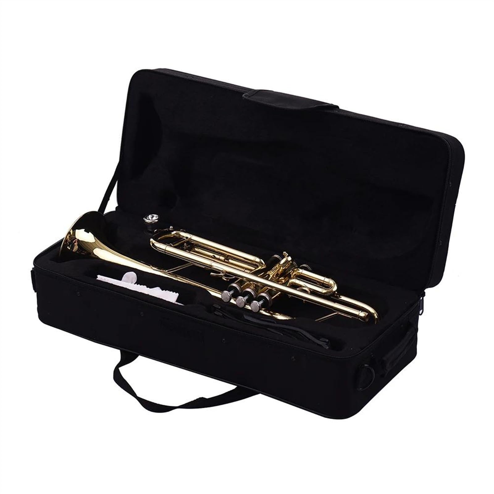 Standard Trompeten Standard-Bb-Messing-Trompete Tragetasche Handschuhe Stimmgerät Blasinstrument Professionelle Trompete Für Anfänger