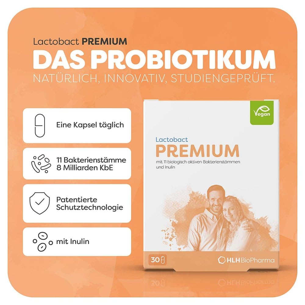 Lactobact Premium Kapseln biologisch aktive Bakterien für die Darmflora, 150 St. Kapseln