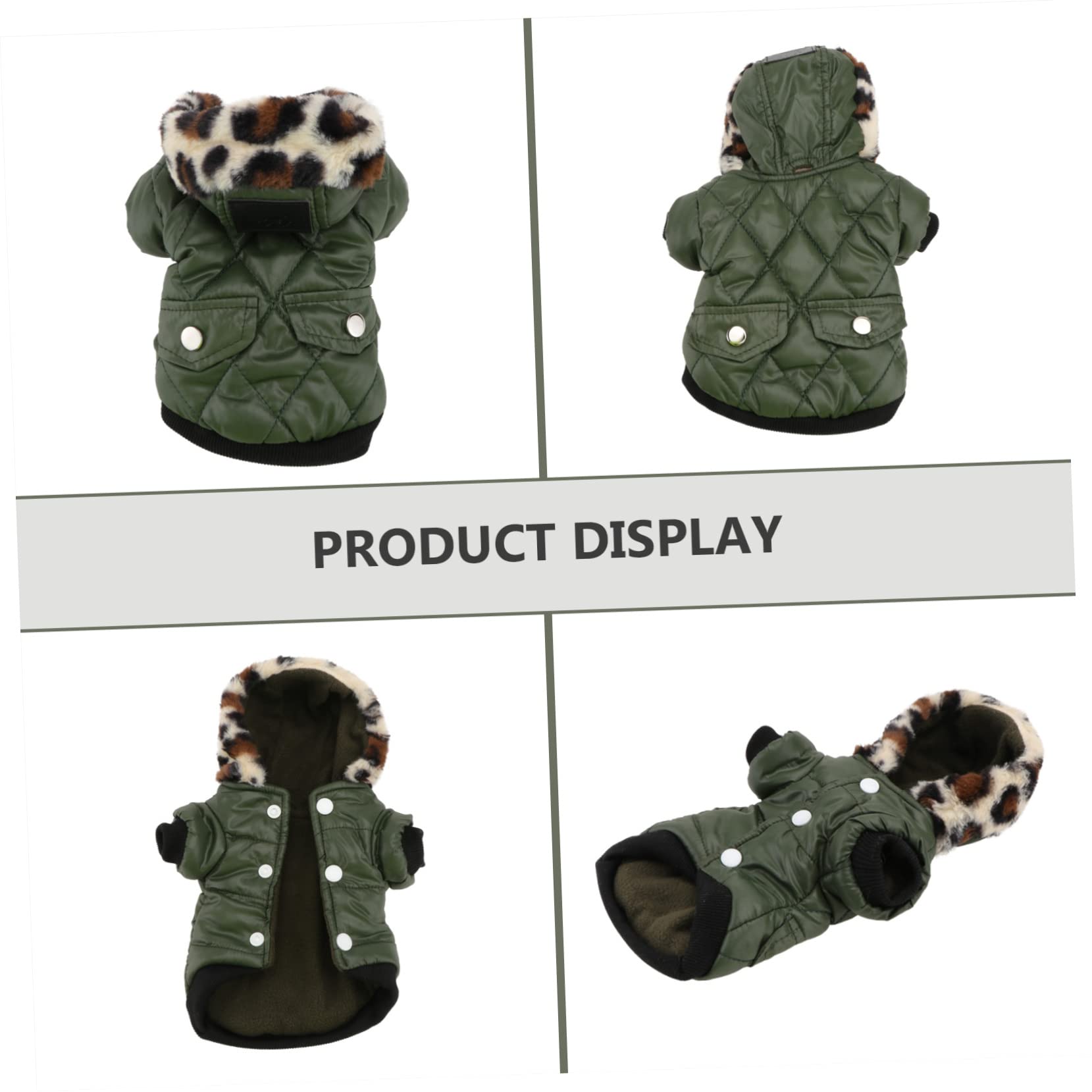 Didiseaon 3 Pz felpa con cappuccio da cucciolo felpa con cappuccio per animali domestici vestiti felpa con cappuccio per cani cappotti per cani Collo di pelliccia giacca con cappello