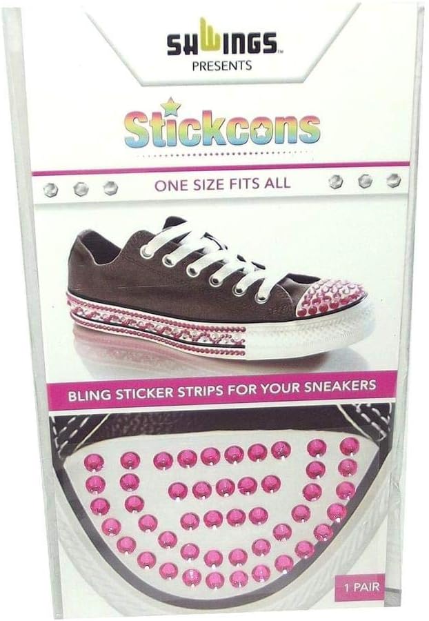 Shwings Stickcons Pink Bling Stickers For Sneakers