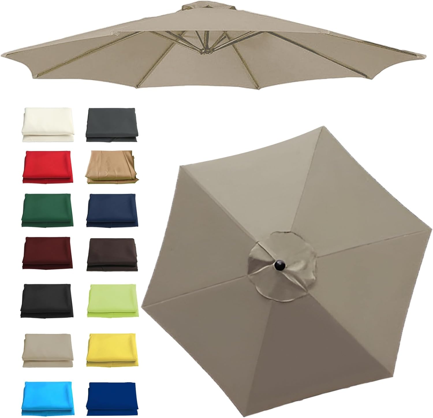 Patio Umbrella Replacement Canopy Square Cantilever Top Cover Outdoor,Canopy Cover for Patio Umbrella Replacement 8 Arms Sun Umbrella Canopy Replacement Royal Blue 3m Cantilever Parasol Top