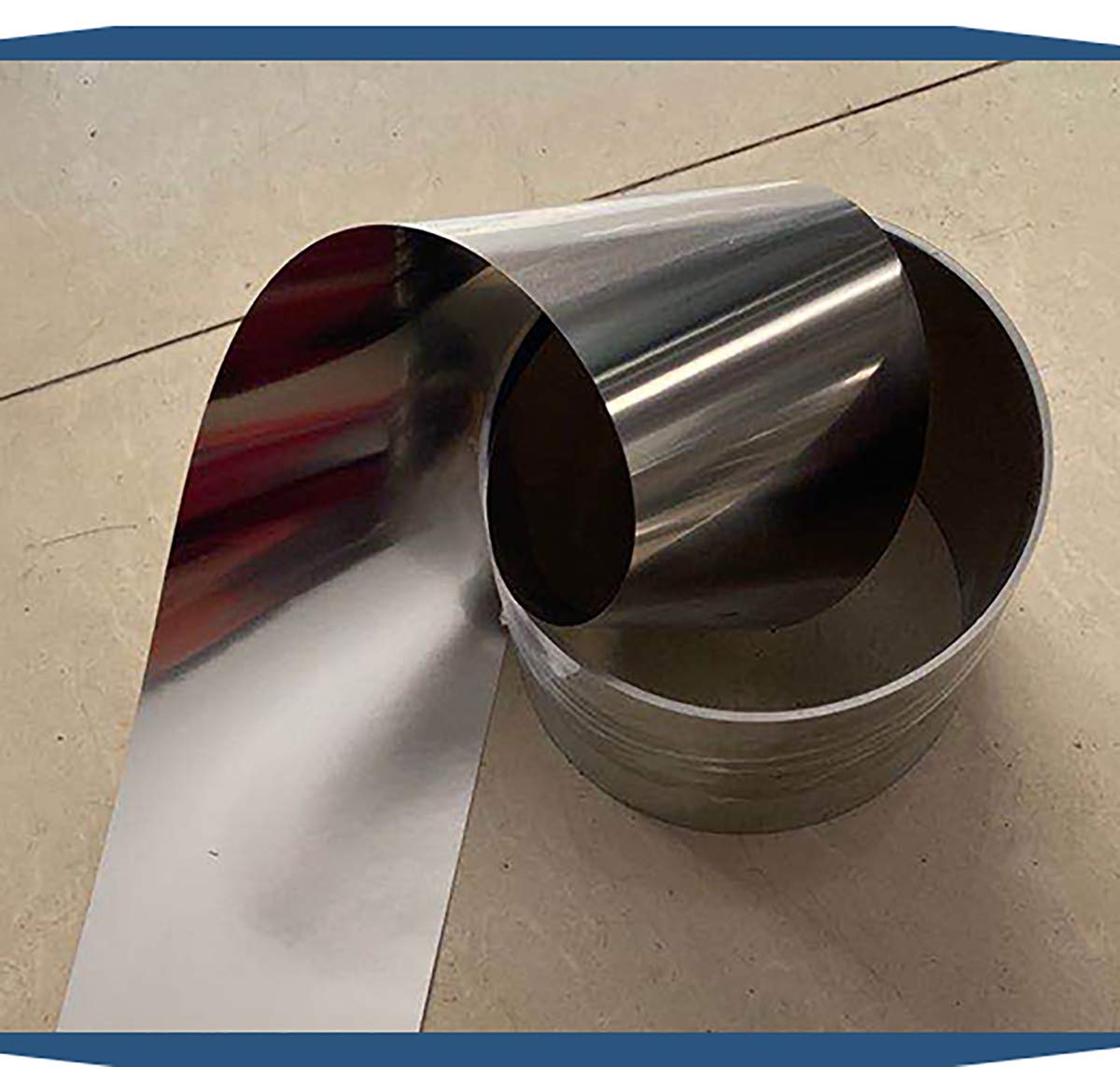 Lastra Inox Levigata Lamiera Acciaio Inox V2A 1.4301 K240 - Spazzolata Con Pellicola Protettiva Lamiera Inox K240 Pellicola Protettiva - Foto 2