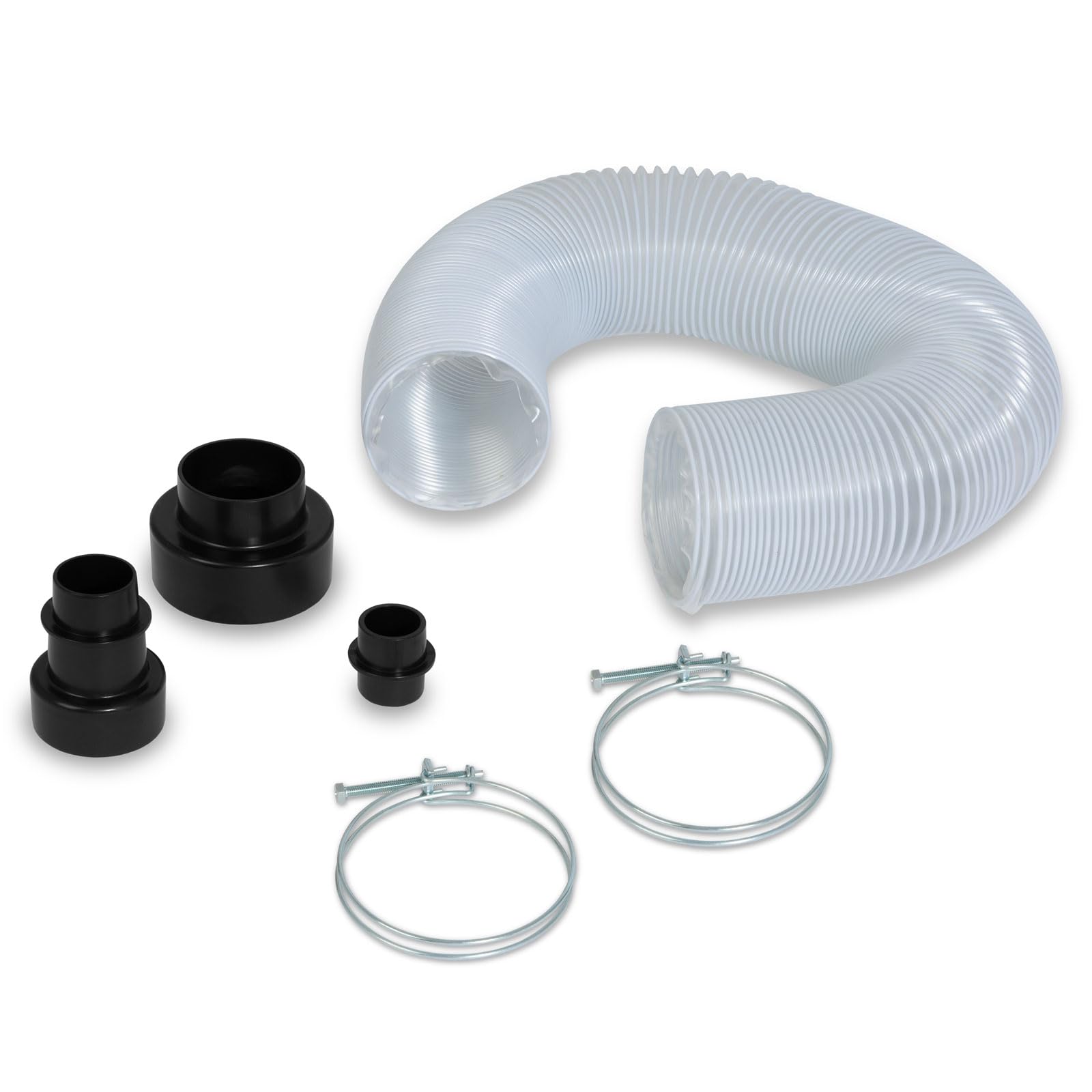 EBERTH Aspirador 1100W, Capacidad 50L, caudal de Aire 180 m³/h, diámetro de la conexión de la Manguera de aspiración 100 mm, Recipiente metálico, para Taller, para Polvo, Polvo de Madera, Profesional